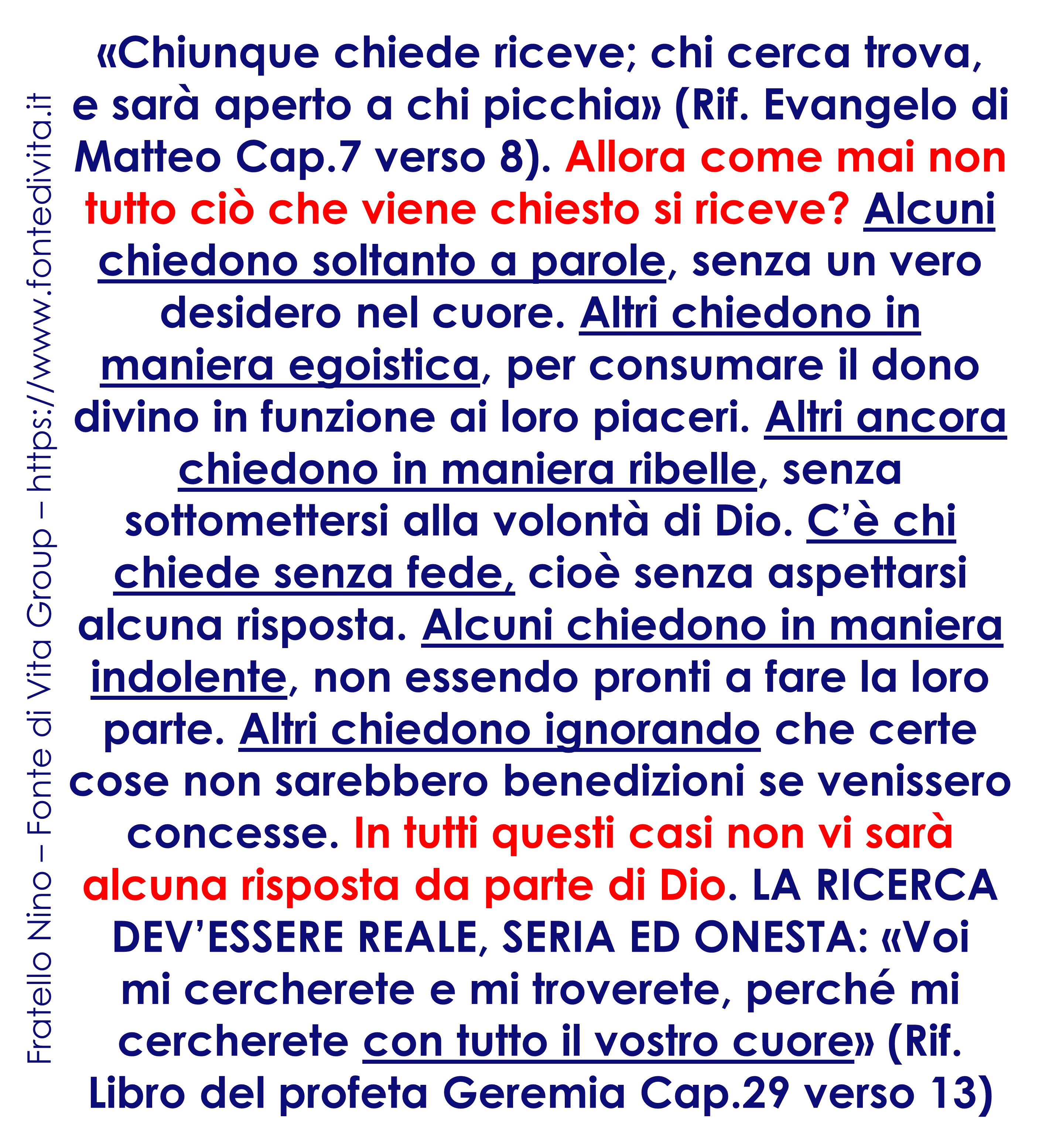 Evangelici - Cercare il Signore