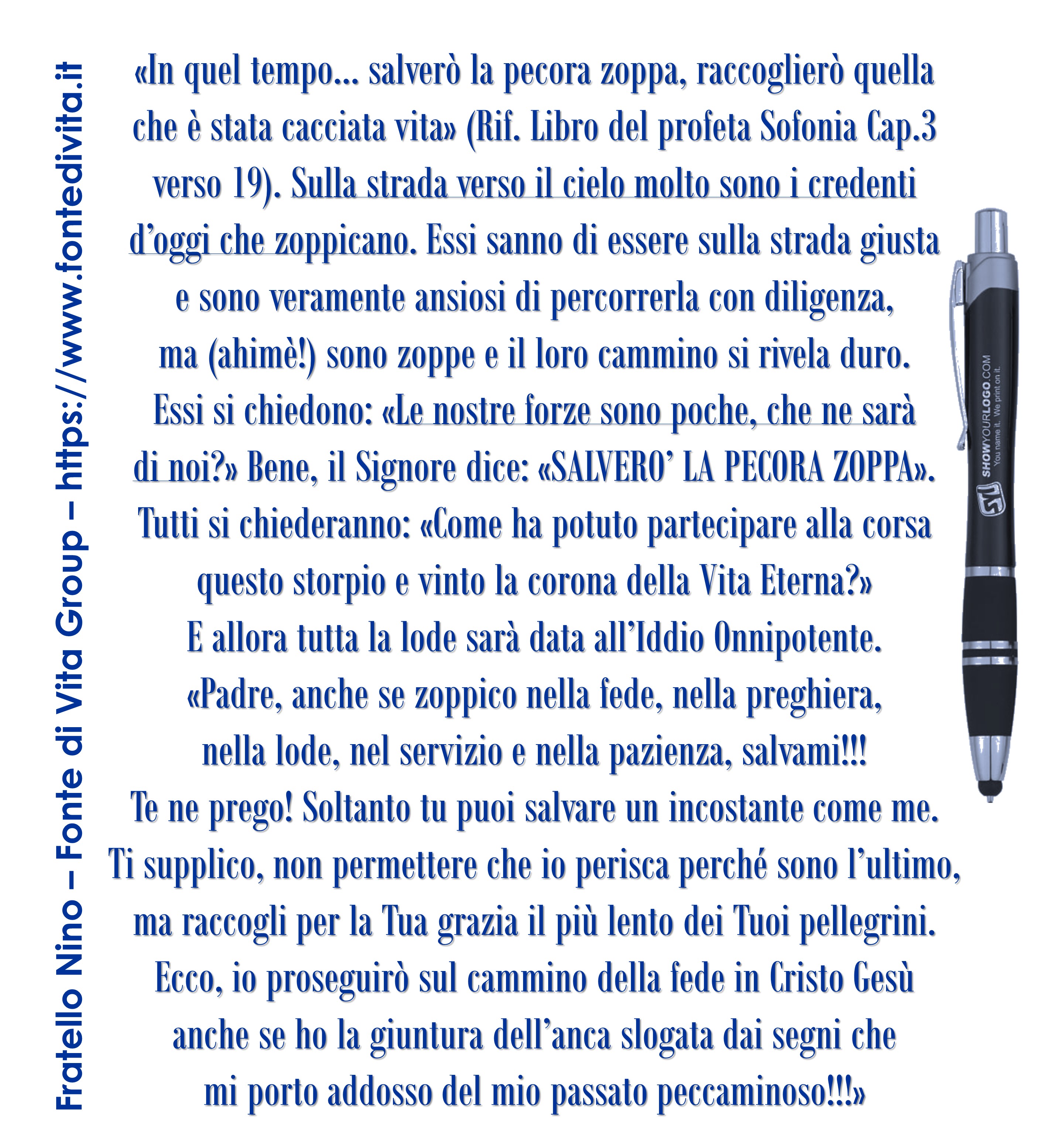 Evangelici - Una pecora zoppa