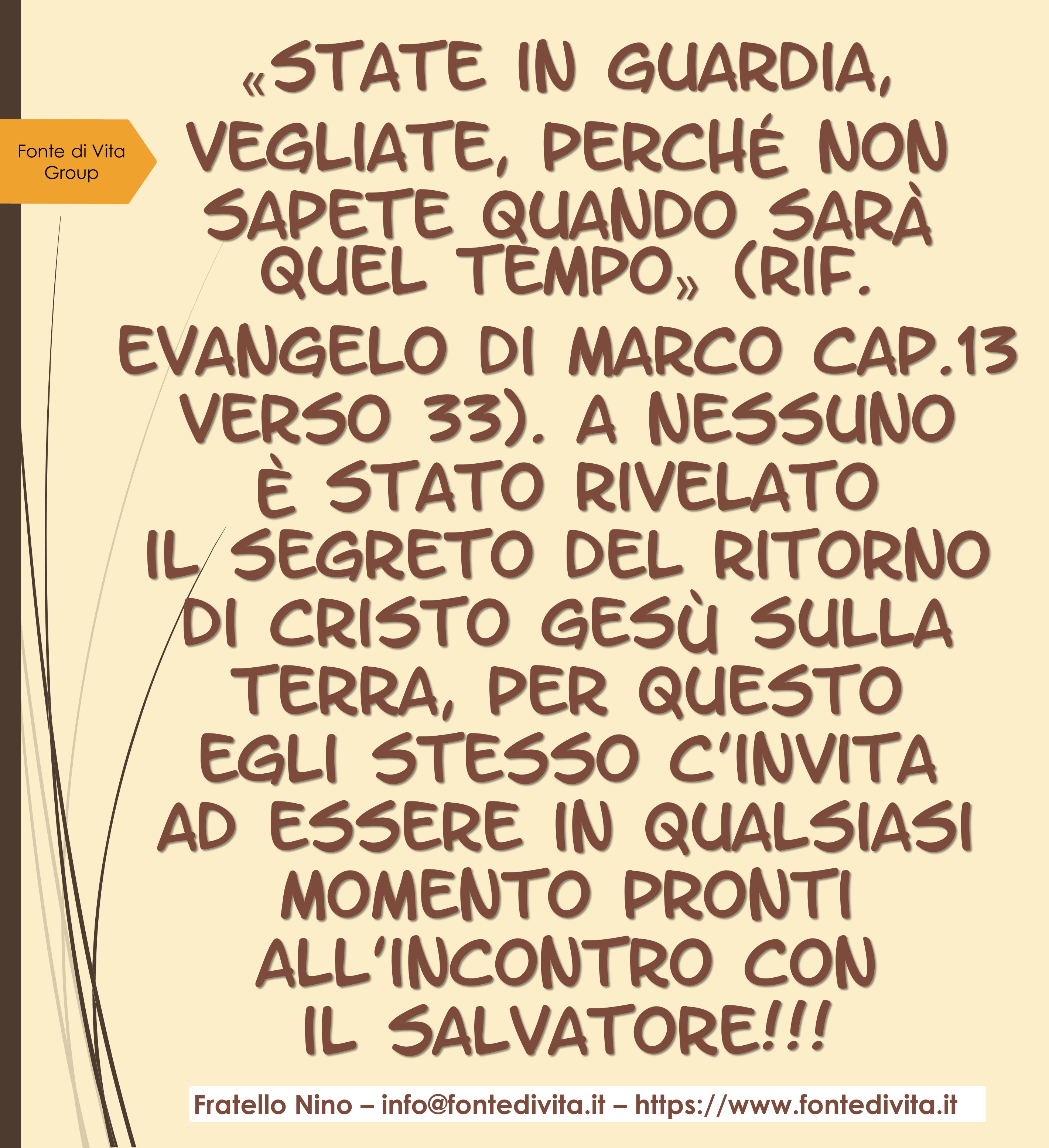 Evangelici - IL SEGRETO DEL RITORNO