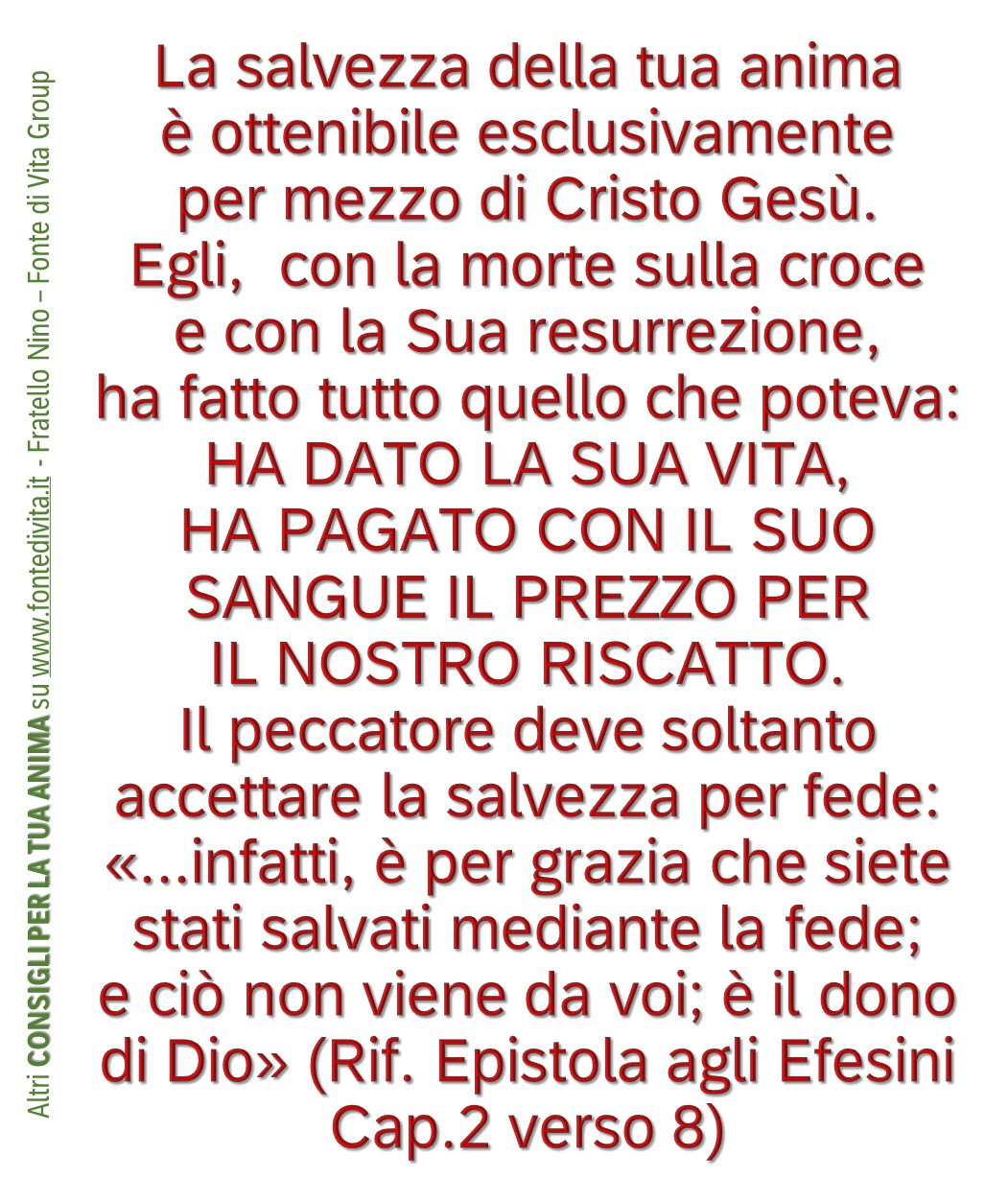 Evangelici - LA SALVEZZA DELLA TUA ANIMA