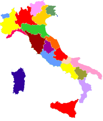 Cartina dell'Italia
