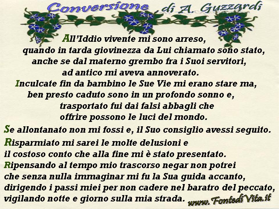 Sezione Salmi e Poetica