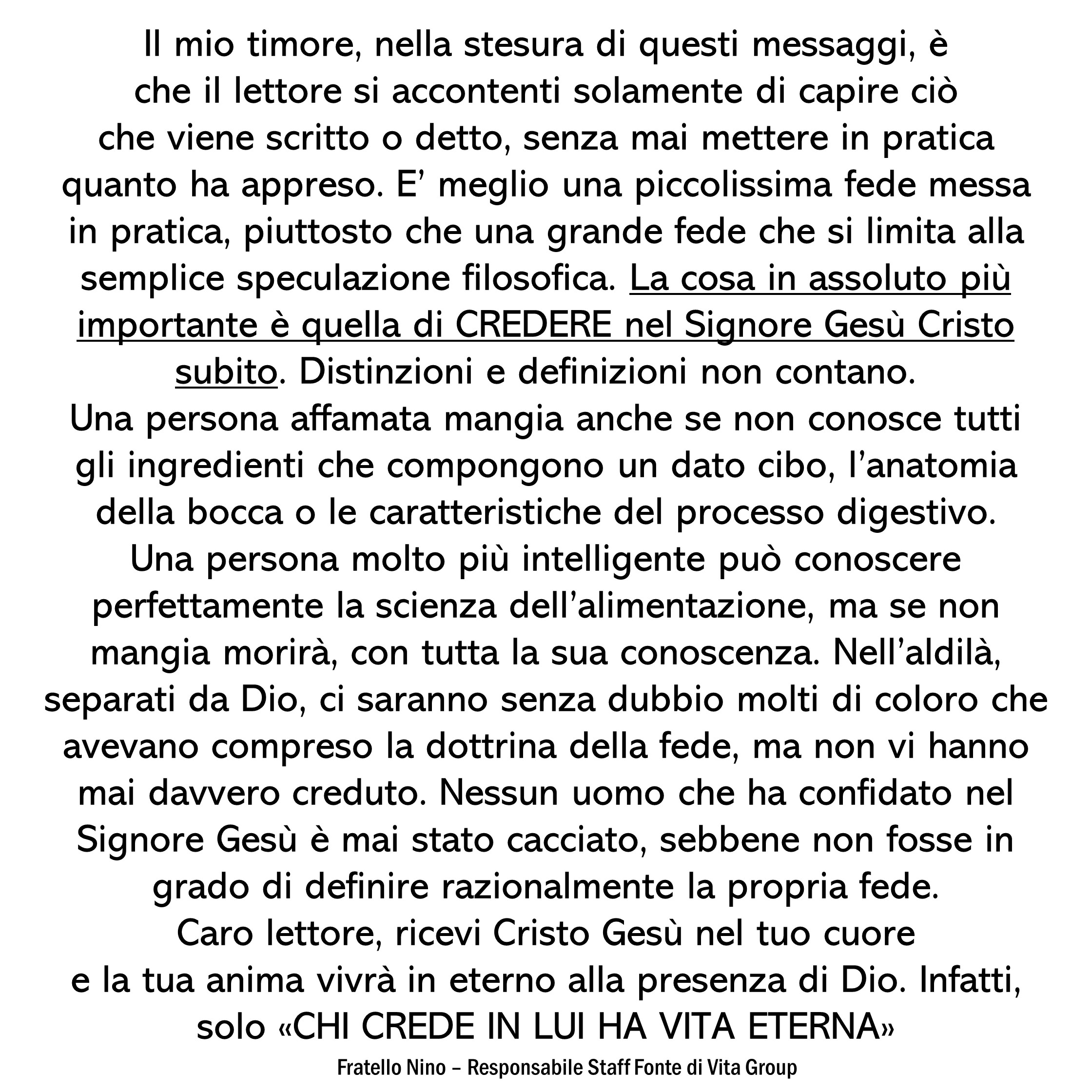 Cristiani Evangelici - FontediVita.it - La mia paura come Cristiano Evangelico