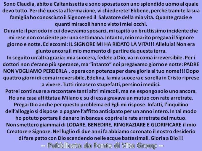 Testimonianza Evangelica a cura dei Cristiani Evangelici FontediVita.it